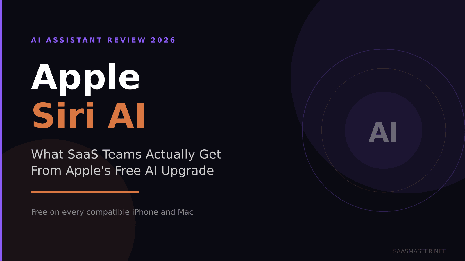 Apple Siri AI 2026 Review: What SaaS Teams Actually Get From Apple's Free AI Upgrade