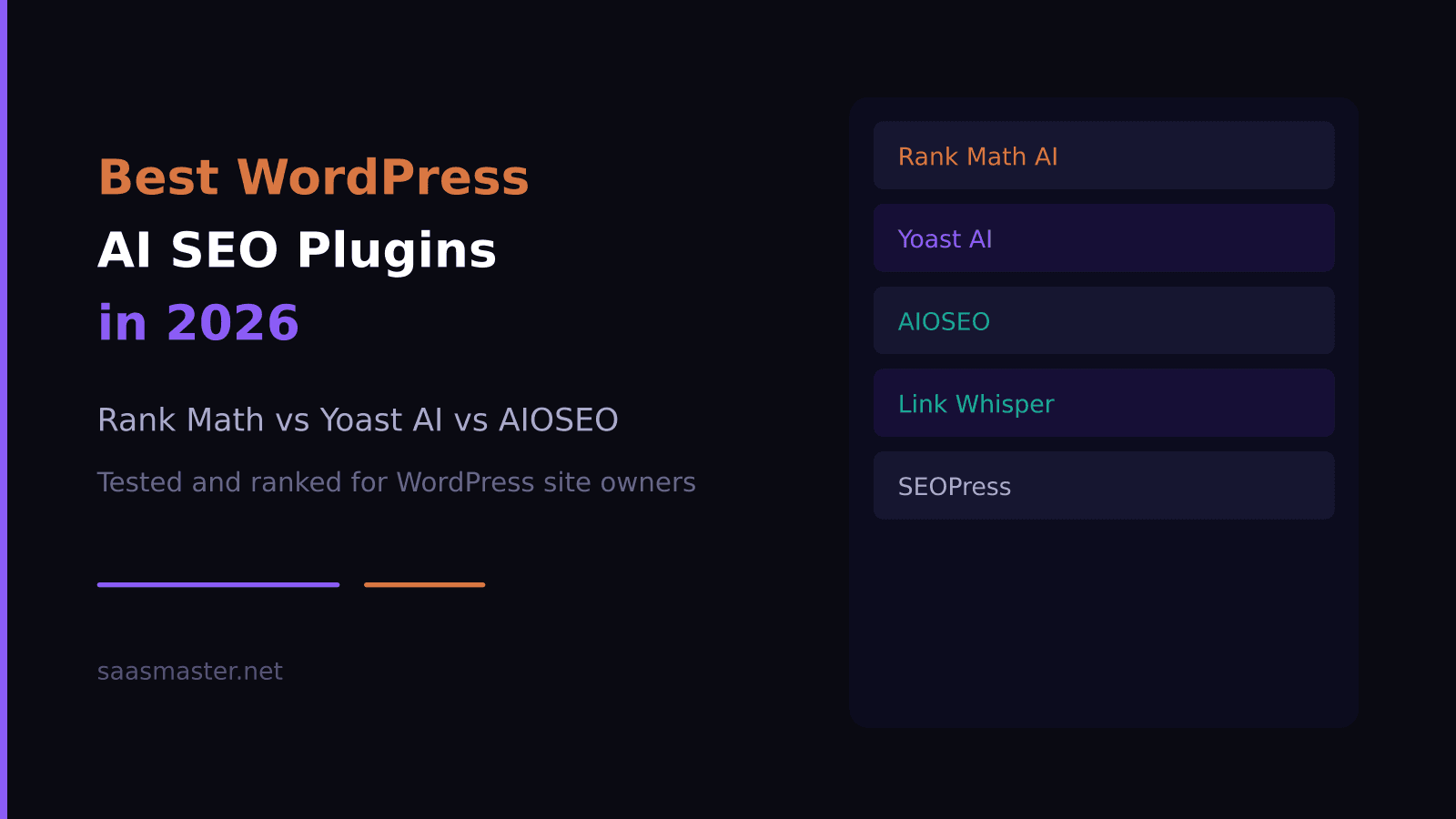 Best WordPress AI SEO Plugins in 2026: Rank Math vs Yoast AI vs AIOSEO Compared