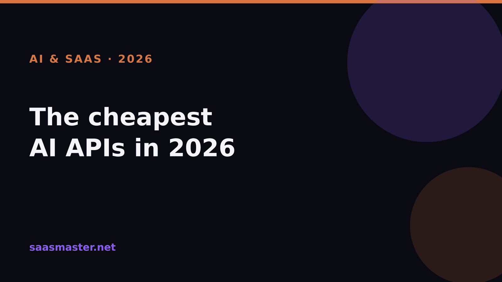 The Cheapest AI APIs in 2026: Cut Your LLM Bill Without Killing Quality