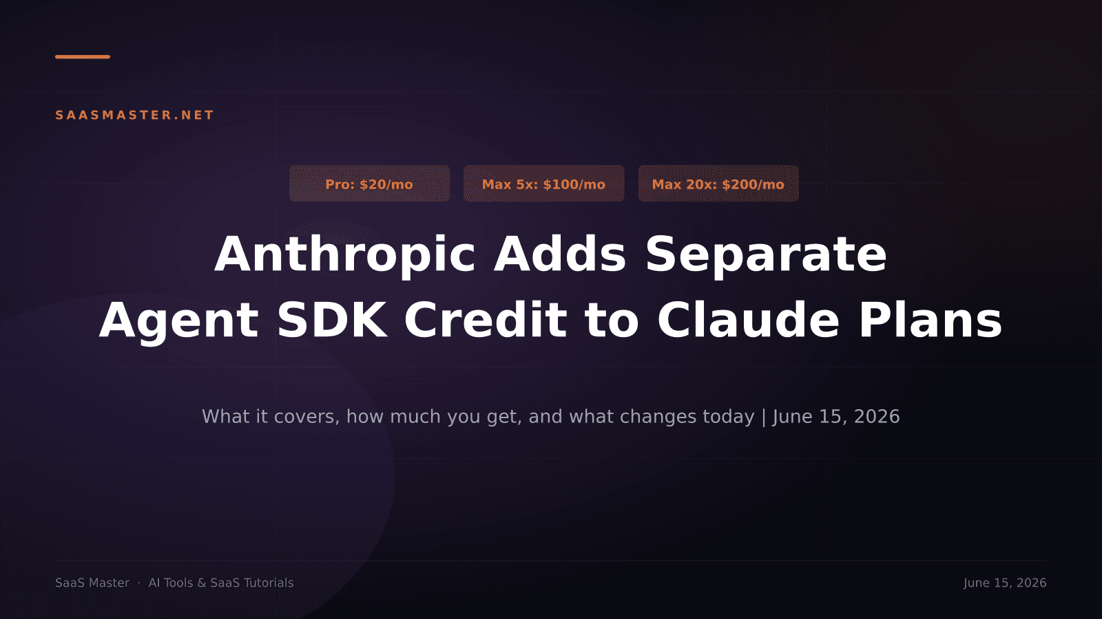 Anthropic Adds Separate Agent SDK Credit to Claude Plans: Full Breakdown