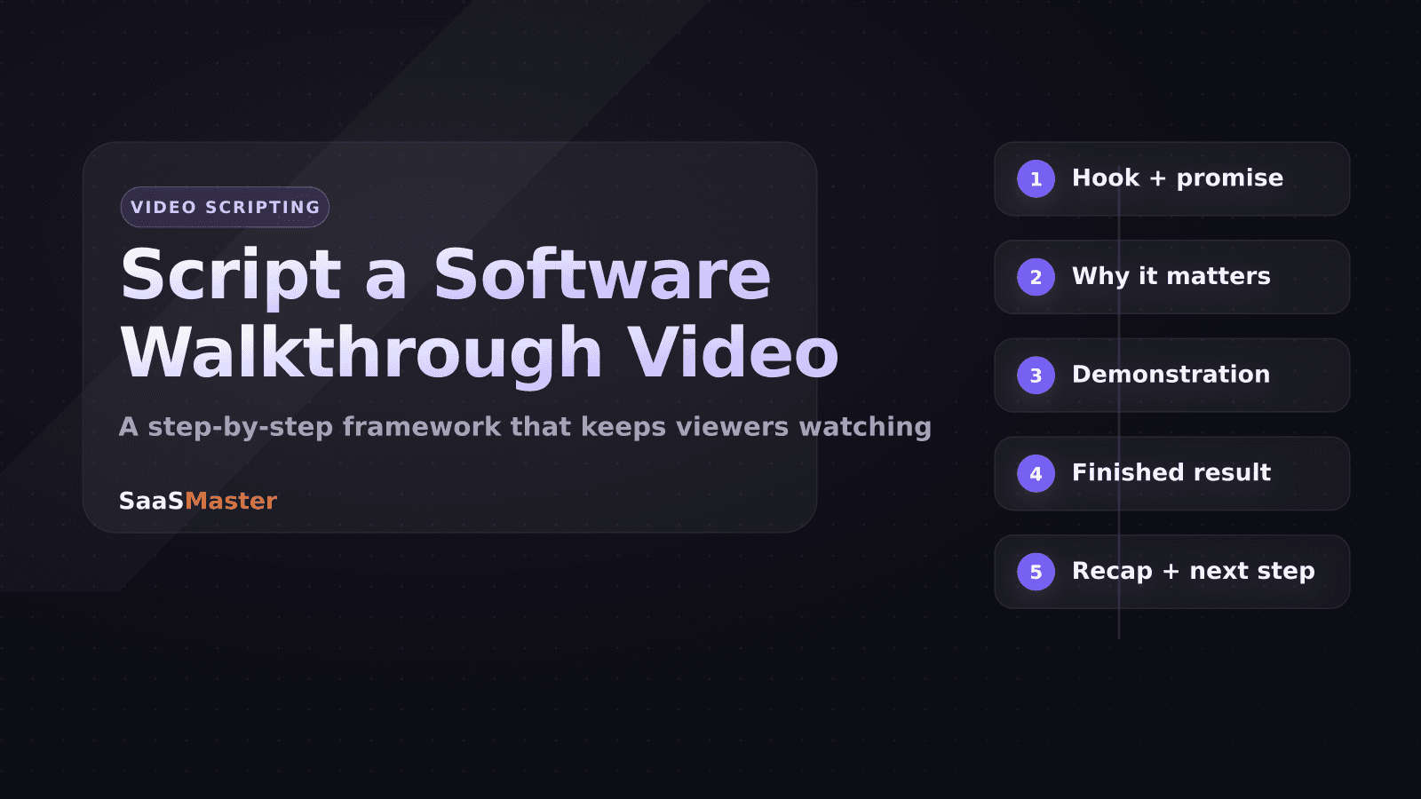 How to Script a Software Walkthrough Video: A Step-by-Step Framework