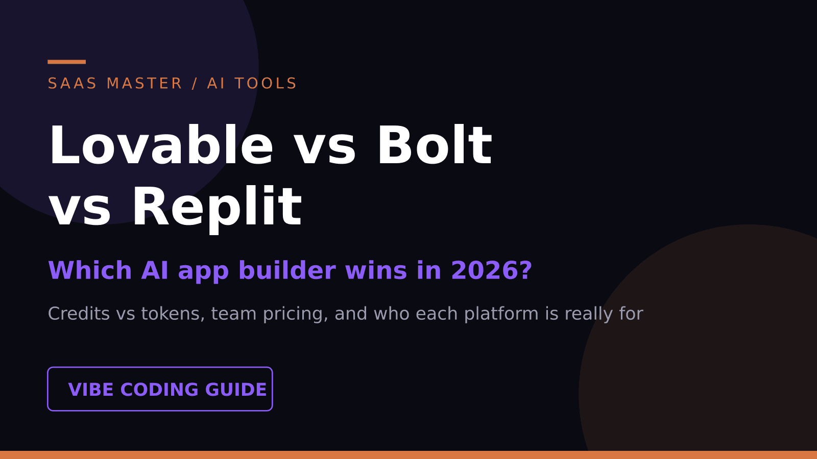 Lovable vs Bolt vs Replit: Which AI App Builder Should You Pick in 2026?