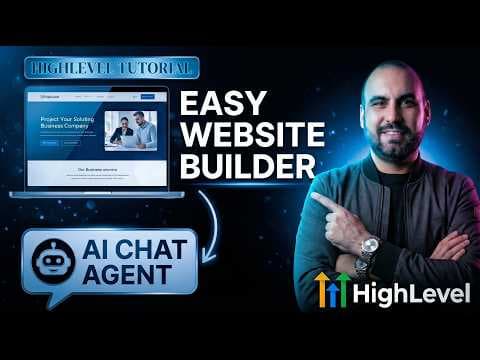 How to Build a HighLevel Website & Add an AI Chat Agent