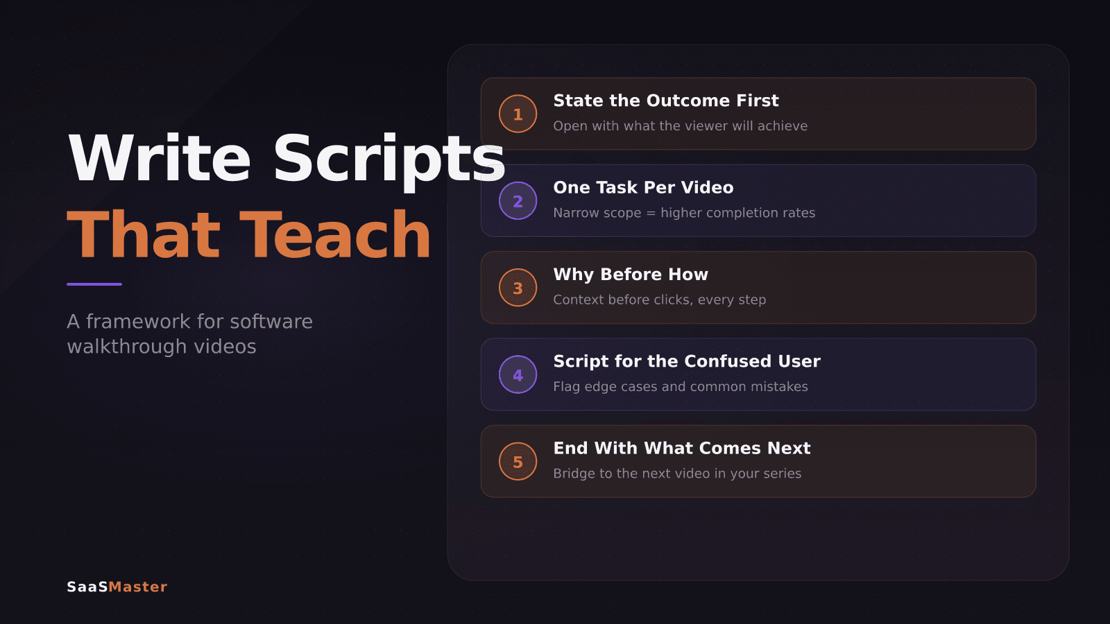 How to Script a Software Walkthrough Video That Actually Teaches