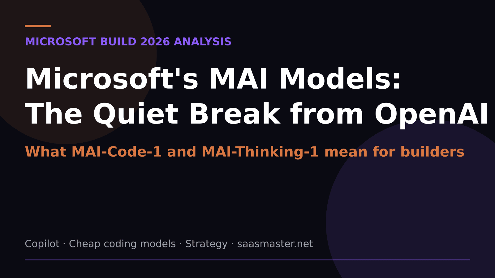 Microsoft's MAI Models Explained: How Build 2026 Started the Quiet Break from OpenAI