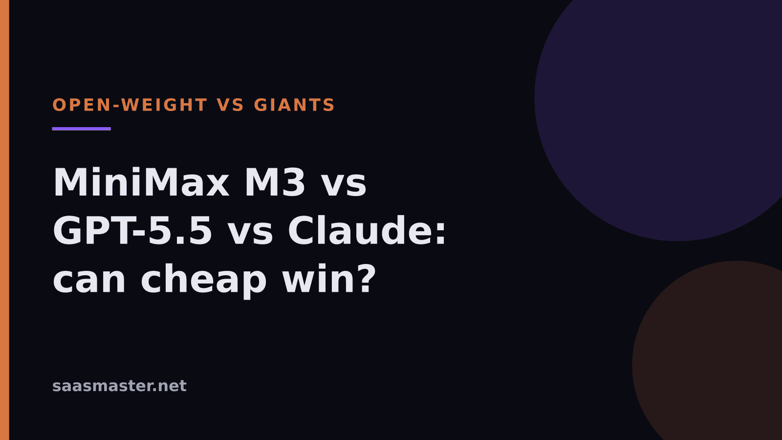 MiniMax M3 vs GPT-5.5 vs Claude Opus 4.8: Can an Open-Weight Model Beat the Giants?
