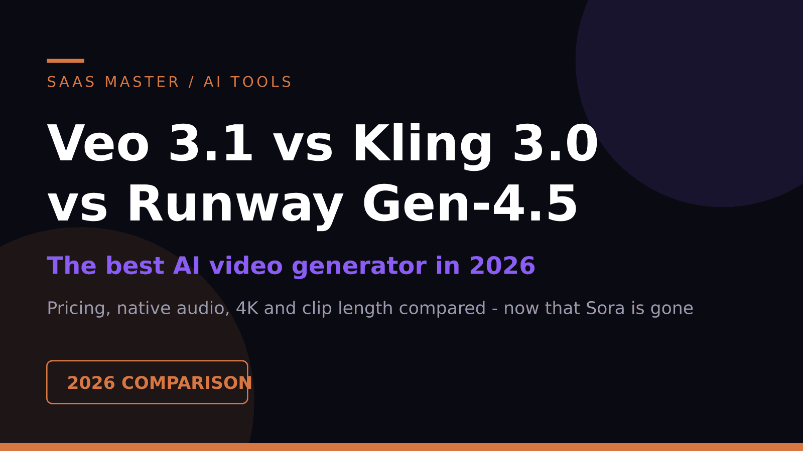 Veo 3.1 vs Kling 3.0 vs Runway Gen-4.5: Best AI Video Generator in 2026