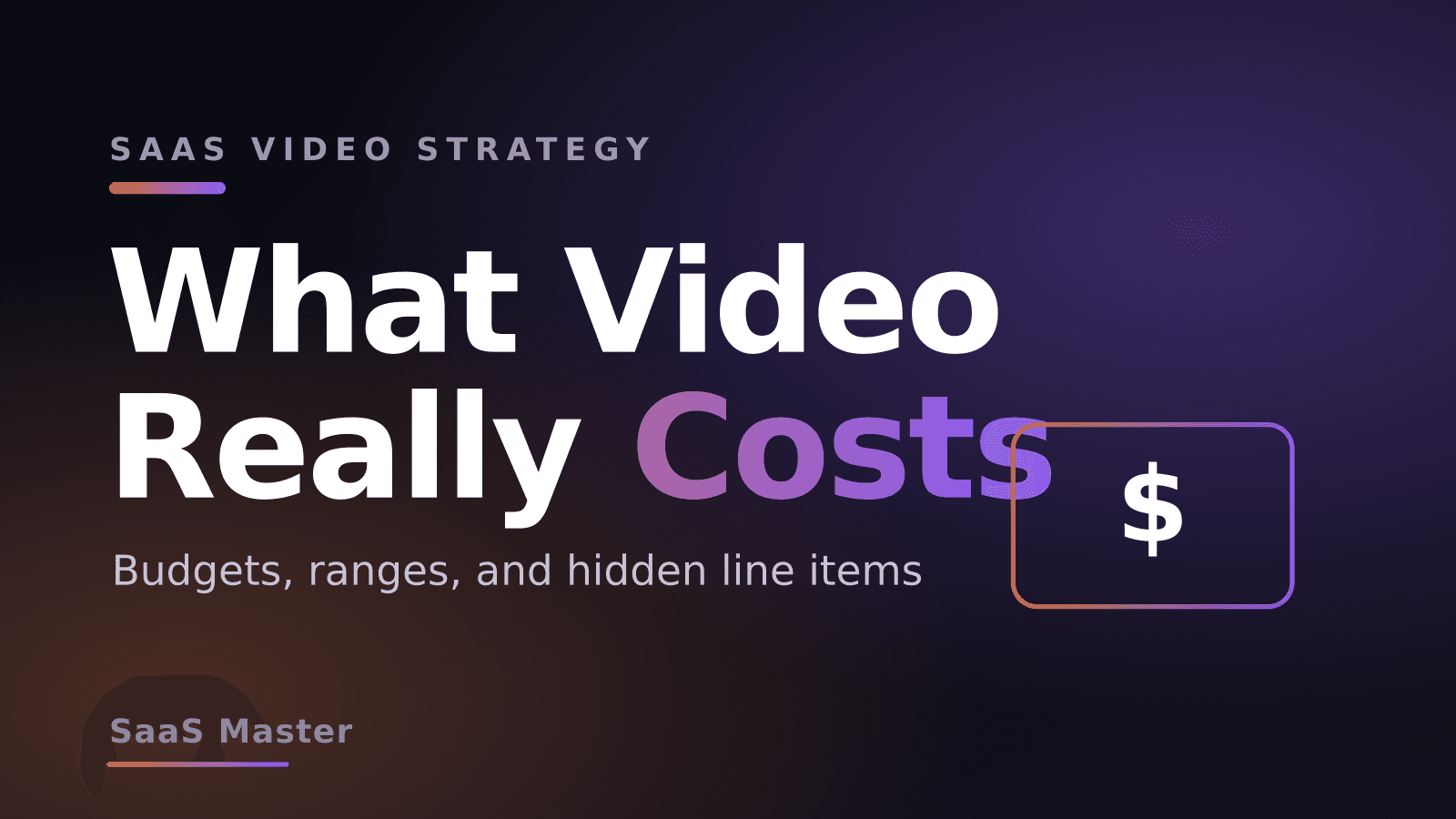 What Does SaaS Video Production Cost?
