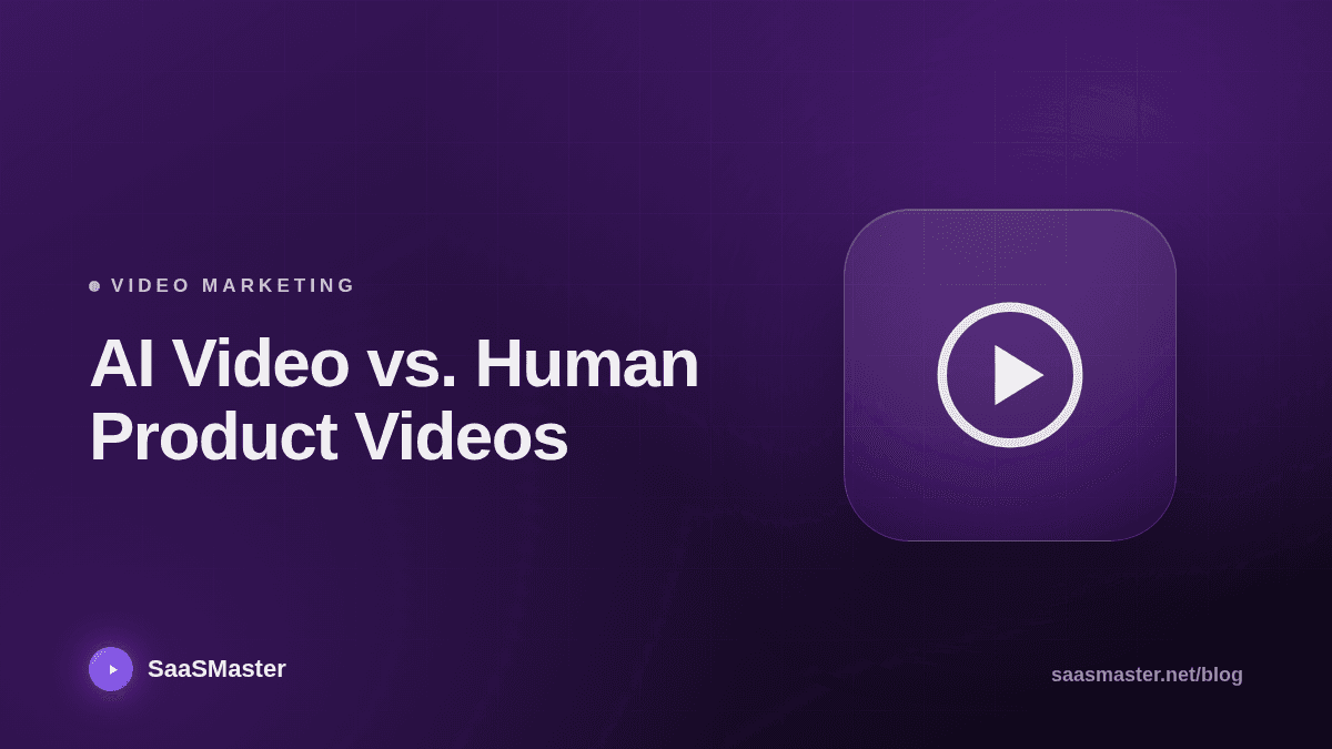 Split illustration of AI-generated video versus human creator video