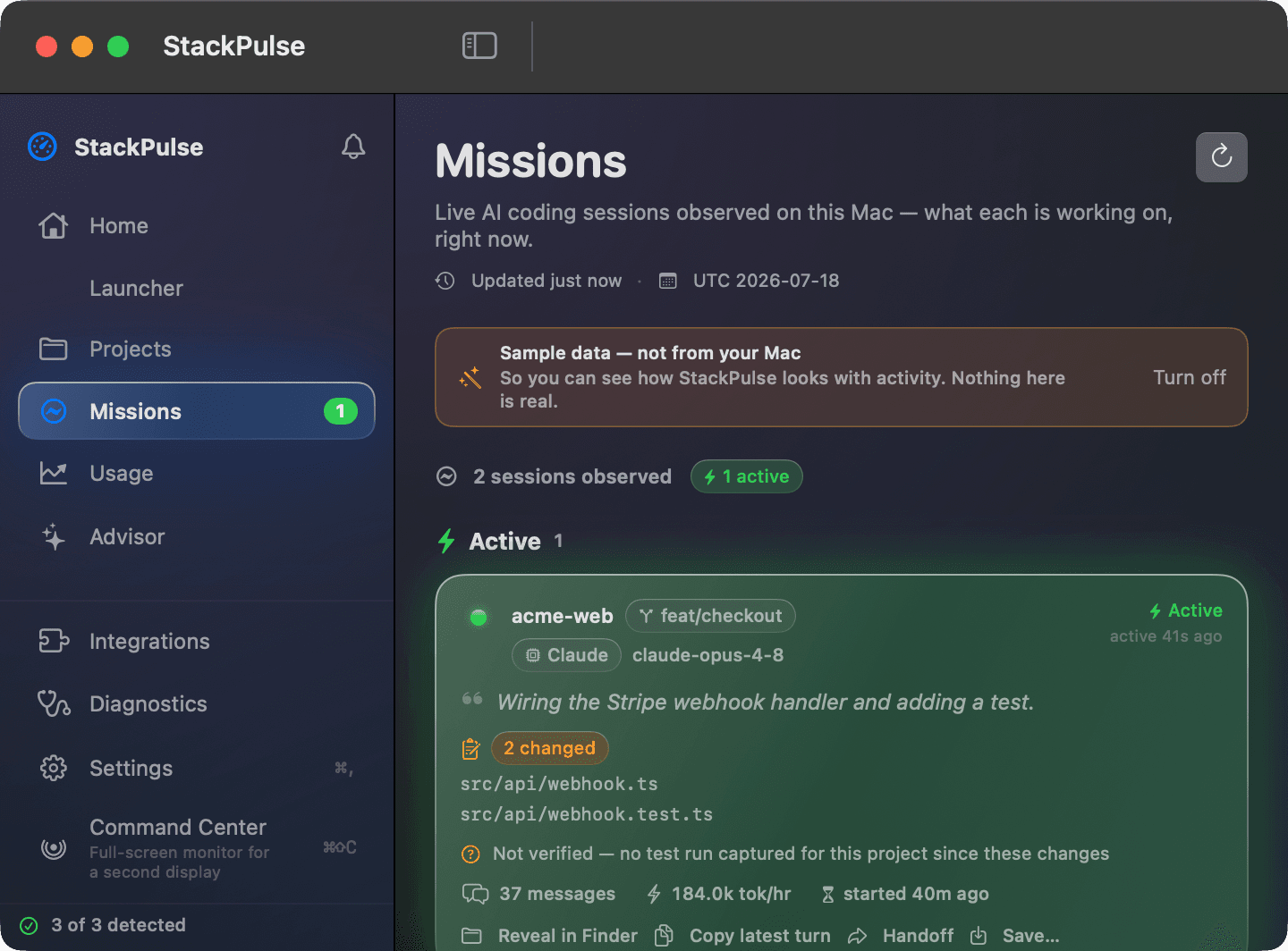 StackPulse — Missions