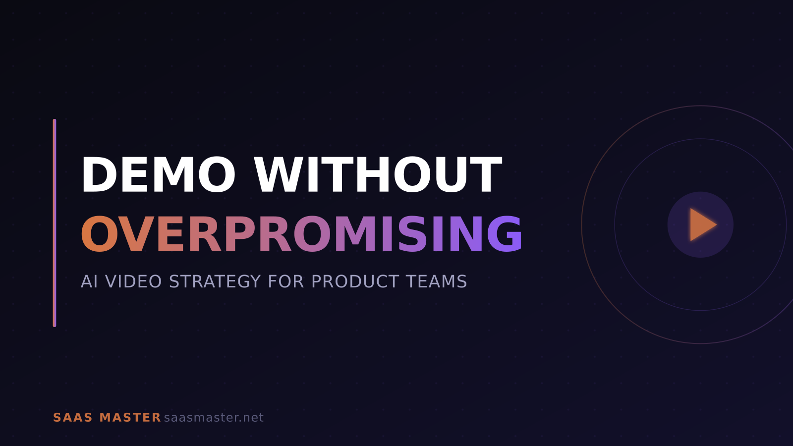 AI product demo video strategy — demo without overpromising