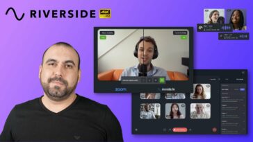Record podcasts and video interviews in 4K studio quality with Riverside