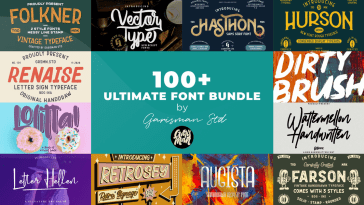 100+ Ultimate Font Bundle by Garisman Std | Discover products. Stay weird.